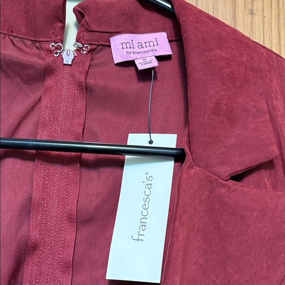 Miami Burgundy Wrap Mini Dress - Picture 2 of 12